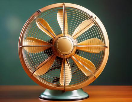 レトロな卓上扇風機 レトロな卓上扇風機の写真