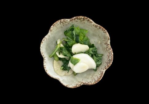 蕪の漬物 蕪,漬物,葉っぱの写真素材