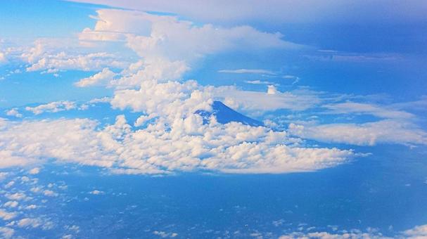 上空からの富士 上空からの富士 富士山,世界遺産,山の写真素材