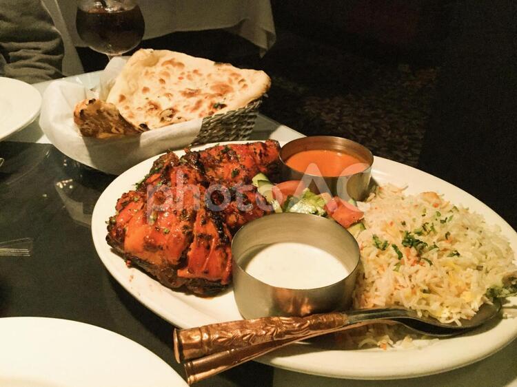 タンドリーチキン おいしい,お肉,インドの写真素材