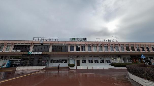 JR東日本  北上駅　駅舎 jr東日本,jr,北上駅の写真素材