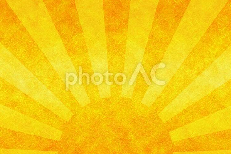 金色の和紙風　テクスチャ　太陽のような光の広がり 金,金色,集中線の写真素材