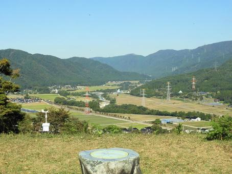 加賀一向一揆　鳥越城本丸跡からの眺望2 鳥越城,一向一揆,本丸の写真素材