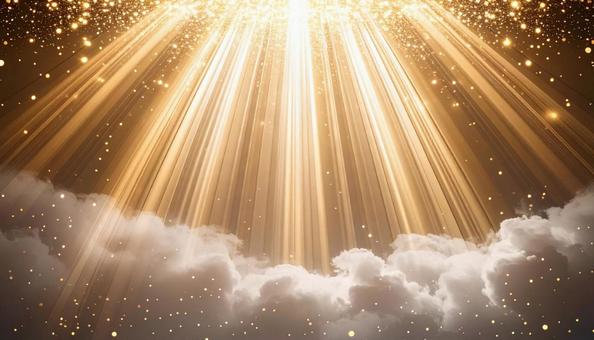 雲間を照らす神々しい光 雲間を照らす神々しい光の写真