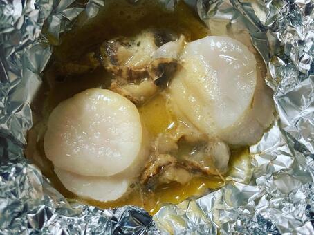 ホタテホイル焼き レストラン,食べ物,食事の写真素材