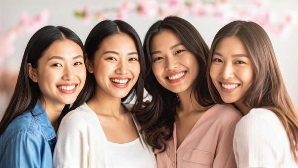 4人組の女性A2 4人組の女性A2の写真