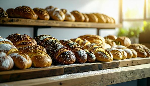 いろいろなパン　パン集合の写真