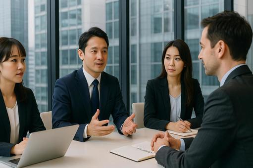 ビジネス会議風景の写真