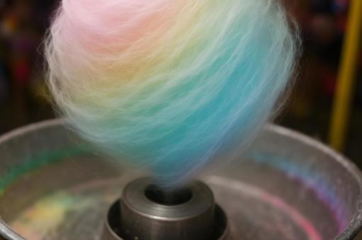 虹色綿菓子の写真