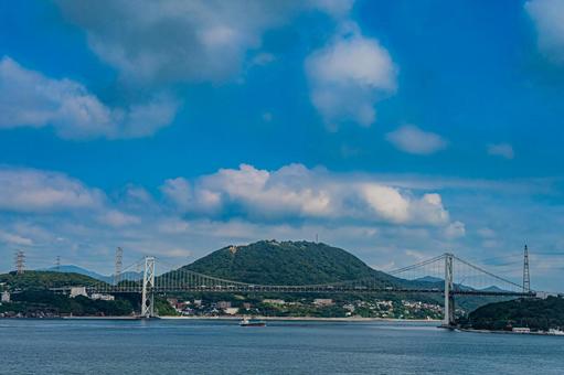 福岡県　関門橋と門司港の美しい風景 門司港,関門橋,北九州の写真素材