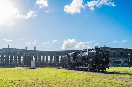 大分県　玖珠町　旧豊後森機関庫 旧豊後森機関庫,豊後森機関庫,大分の写真素材