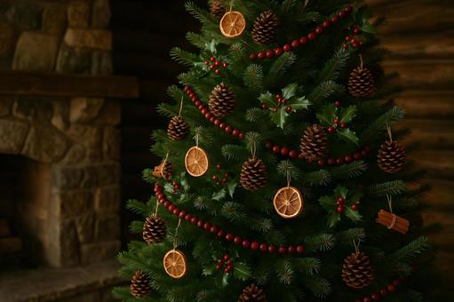 自然素材のクリスマス 自然素材のクリスマスの写真