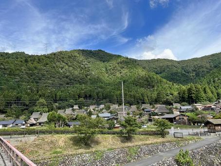 美山かやぶきの里 美山かやぶきの里 いなか,景色,風景の写真素材
