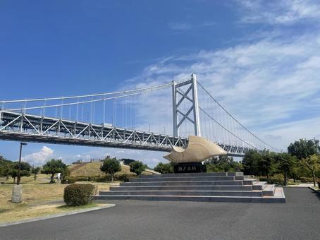 与島PA　北備讃瀬戸大橋 瀬戸大橋,与島pa,与島の写真素材