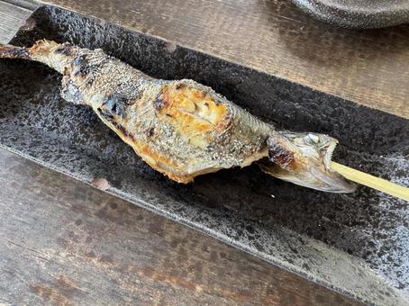 ヤマメの串焼き ヤマメの串焼き ヤマメ,串焼き,塩焼きの写真素材