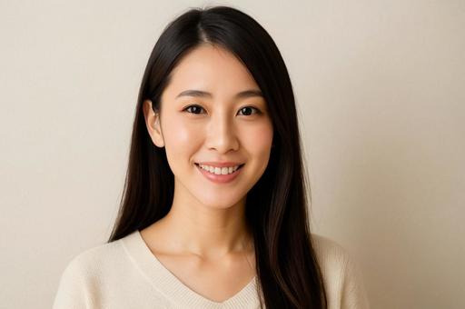 笑顔の若い女性ポートレート・美容モデル 笑顔の若い女性ポートレート・美容モデルの写真