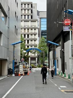 昼間の南池袋の街並み 都会,昼間,街並みの写真素材