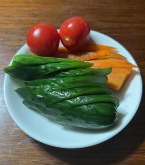 Photo, pickled vegetables, tomato, cucumber, 
