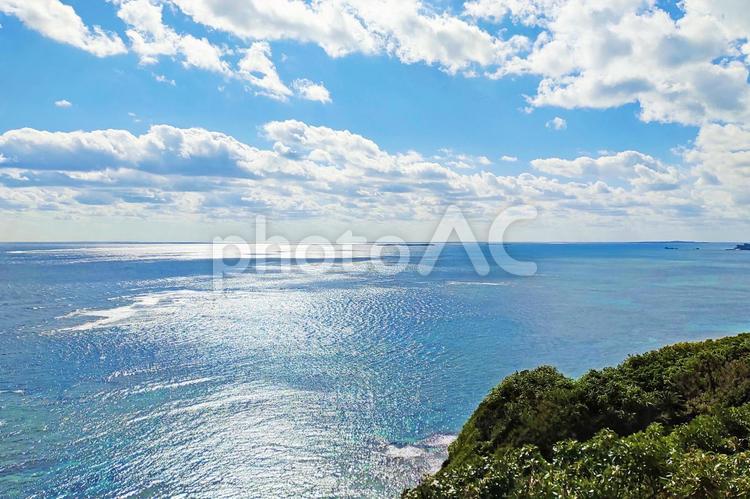 沖縄の空と海 沖縄,空,海の写真素材