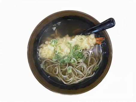 天ぷら蕎麦(切り抜きパス) 天ぷら蕎麦(切り抜きパス) 天ぷらそば,年越し,蕎麦の写真素材