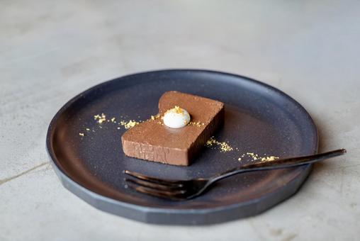 高級感漂うチョコテリーヌ 高級感漂うチョコテリーヌ テリーヌ,チョコ,食べ物の写真素材