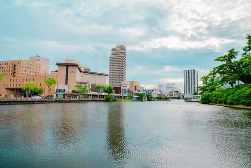 【秋田】千秋公園の周辺 2025 【秋田】千秋公園の周辺 2025 秋田,千秋公園,公園の写真素材