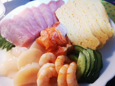 Photo, comida, sushi, vieiras, 