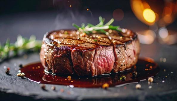 ビーフステーキ・牛肉・ディナーのメイン ビーフステーキ・牛肉・ディナーのメインの写真