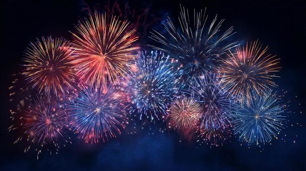 夜空に打ちあがる花火 夜空に打ちあがる花火の写真