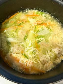 Photo, egg soup, soup, supper, 