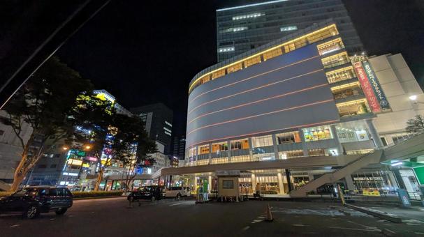 仙台駅前の夜景 仙台駅前の夜景の写真