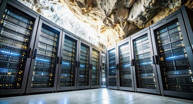 洞窟サーバールームの写真
