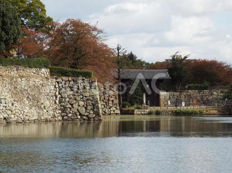 【風景写真】姫路城の風景 姫路城,世界遺産,国宝の写真素材