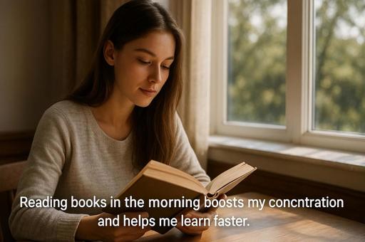 朝の読書で高まる集中力 朝の読書で高まる集中力の写真