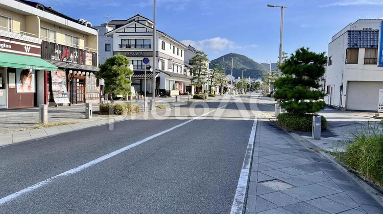朝の赤穂の街並み 兵庫県,景色,空の写真素材