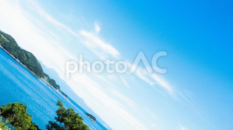9月の海 島,海,空の写真素材