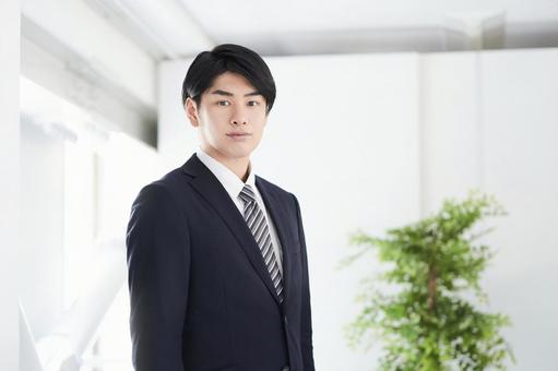 Japanese male businessman with a serious expression, business, male, businessman, JPG