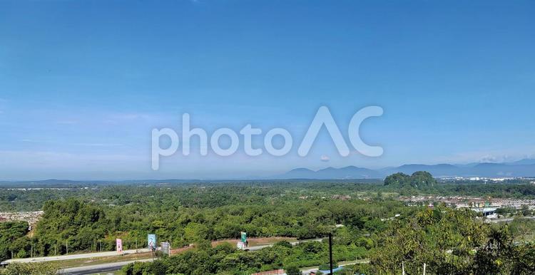 山の上からの景色 ハイキング,山,空の写真素材