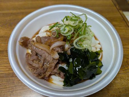肉うどん 豚肉,牛丼,肉うどんの写真素材