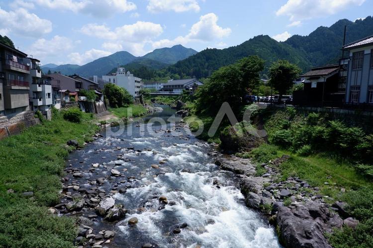 郡上八幡の街並み３ 郡上八幡,飛騨,日本の写真素材