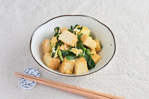 Chive and egg (with deep-fried tofu), JPG Chive and egg (with deep-fried tofu), JPG