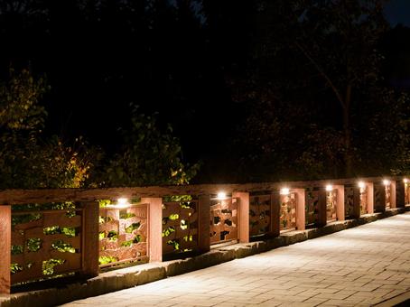 ライト 夜景,道,風景の写真素材