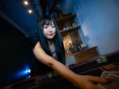 26:ロングヘアのバニーガール 26:ロングヘアのバニーガール バニーガール,コスプレ,ナイトワークの写真素材
