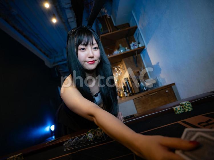 26：ロングヘアのバニーガール バニーガール,コスプレ,ナイトワークの写真素材