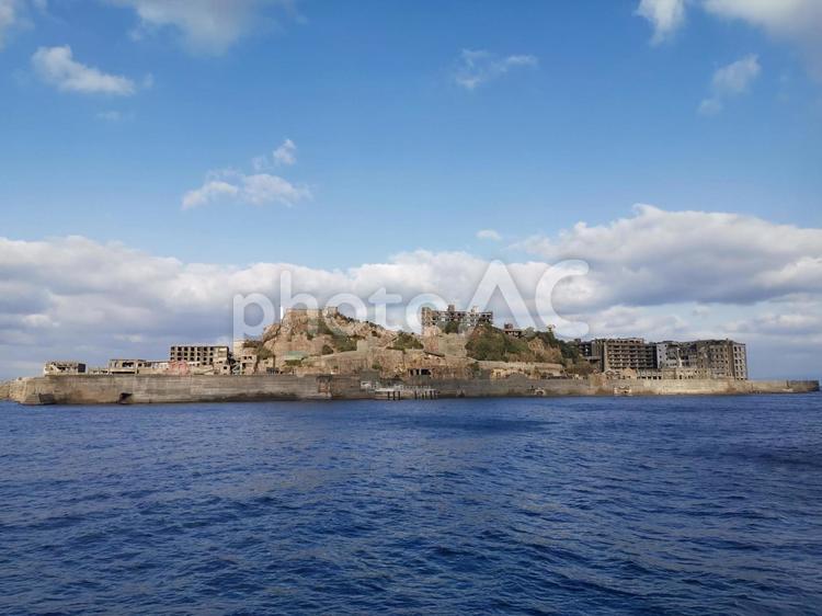 長崎　世界文化遺産　軍艦島　端島　 軍艦島,長崎,端島の写真素材