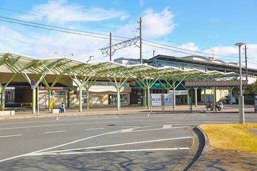 桐生駅　南口 桐生駅,桐生,駅の写真素材