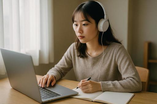 オンライン授業の写真