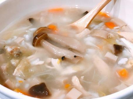 雑炊 雑炊,茸雑炊,きのこ雑炊の写真素材