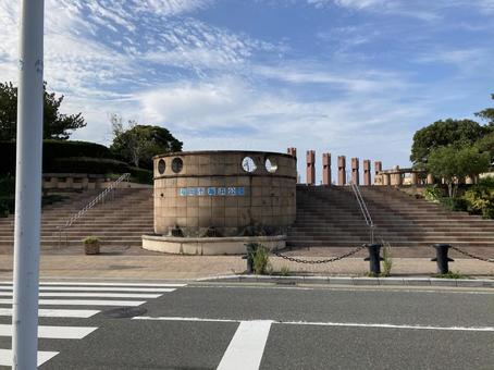 海浜公園 海浜公園 福岡,海浜公園,横断歩道の写真素材