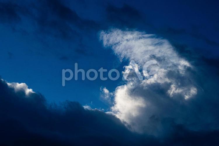 空の明暗　No.3 晴れ,空,雲の写真素材